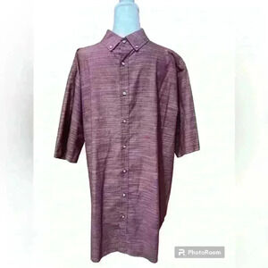 Men’s dressy button-up. Pinstriped.